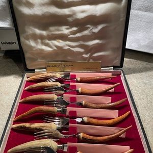 Black Hawk Bone Steak Knives and Forks